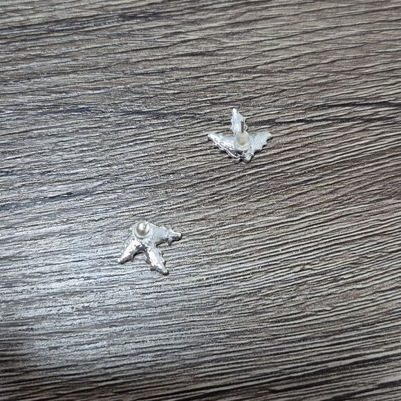 Classic Holly Berry Christmas | Green and Red Enamel Silver Tone  Stud Earrings - Picture 6 of 6